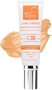 Suntegrity Tinted 5 in 1 Mineral Sunscreen for Face (SPF 30-2 oz) - Medium | BB Cream Mois
