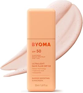 BYOMA SPF 50 Face Fluid - Ultra-Lightweight Facial Sunscreen for All Skin Tones - Luminous