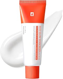TOSOWOONG Rice Glow Sunscreen, SPF50+ Broad Spectrum Korean Sunscreen for Face, Dewy Finis