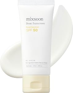 mixsoon Bean Sunscreen-Lightweight Airy Texture SPF 50 No Pilling Korean Sunscreen for Fac