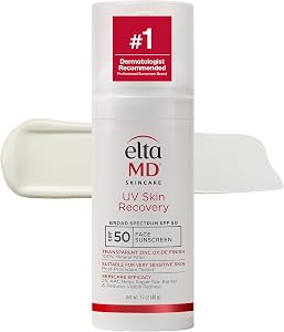 EltaMD UV Skin Recovery Face Sunscreen with Zinc Oxide, All Mineral, Safe for Sensitive Sk